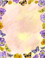 Geographics Butterflies & Pansies Letterhead 8.5 x 11 inches, 100/Pack (47544)