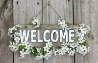 Wgniip 5D DIY Diamond Painting by Number Kit, Full Round Drill Embroidery Kits for Adults or Kids Cross Stitch Supply Painting with Diamonds Arts Craft Canvas for Home Decor - Welcome 14X18 inches