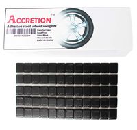 Accretion 1/4 Oz, 0.25 Oz, Black, Lead Free Adhesive Backed Wheel Weights,with USA Made White Tape(360 pcs).