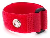 Reusable Cinch Straps - Various Sizes (12" x 1" with Eyelet, Red)
