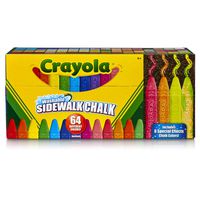Crayola Sidewalk Chalk, Washable, Outdoor, Gifts for Kids, 64 Count