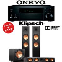 Onkyo TX-RZ820 7.2-Ch THX-Certified 4K Network AV Receiver + Klipsch RP-280FA + Klipsch RP-450C + Klipsch R-115SW - 3.1-Ch Dolby Atmos Package