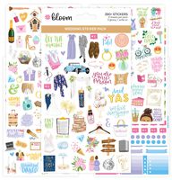 bloom daily planners New Engagement/Wedding Planning Stickers Variety Pack - 6 Sheets, 390+ Hand-Dawn Illustrations and Phrases Per Pack