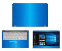 decalrus - Protective Decal for Asus Q505UA 2-in-1 (15.6" Screen) Laptop LITE Blue Texture Brushed Aluminum Skin case Cover wrap BAausQ505UALiteBlue
