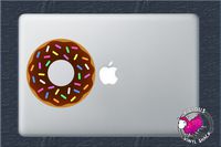 Chocolate Donut Rainbow Sprinkles Jimmies 4 Inch Color Vinyl Decal