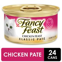Purina Fancy Feast Grain Free Pate Wet Cat Food, Chicken Feast - (24) 3 oz. Cans