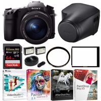 Sony DSC-RX10 III Cyber-Shot Digital Still Camera, 64GB Sony Leather Case Kit