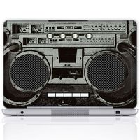 Meffort Inc 17 17.3 Inch Laptop Notebook Skin Sticker Cover Art Decal (Free Wrist pad) - Cassette Player