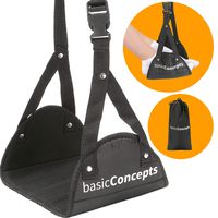 Airplane Foot Hammock (Memory Foam), Perfect Airplane Footrest to Relax Your Feet | Foot Hammock for Airplane Travel Accessories, Desk Foot Hammock, Travel Foot Rest, Comfy Foot Hanger Airplane