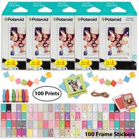 Polaroid Instant Film (100 Sheets) and Picture Frame Accessory Bundle - Designed for use with Fujifilm Instax Mini and PIC 300 Cameras