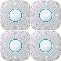 Nest Protect 2nd Generation Smoke/Carbon Monoxide Alarm 4-Pack (S3003LWES Wired Smoke Alarm, White)