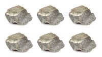 6PK Raw Gray Limestone, Sedimentary Rock Specimens - Approx. 1" - Geologist Selected & Hand Processed - Great for Science Classrooms - Class Pack - Eisco Labs