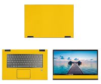decalrus - Protective Decal for Lenovo Yoga 730 15 (15.6" Screen) Laptop Yellow Carbon Fiber Skin case Cover wrap CFlenovoYoga730_15Yellow