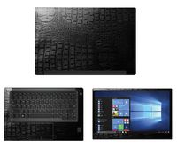 Decalrus - Protective Decal for Dell Latitude 7480 (14" Screen) Laptop Crocodile Skin Pattern Texture Skin case Cover wrap CROdellLatitude7480Black
