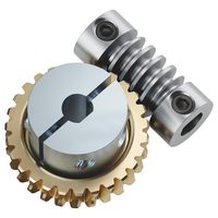 27:1 Worm Gear Set (6mm to 1/4" Bore Worm, Hub Mount Worm Gear)