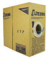 Infinity Cable CAT5E CMR Riser, UTP, 24AWG 350MHz, 1000 Feet, Solid 100% Bare Copper, UL Certified, Easy to Pull (Reelex II) Box, Ethernet Cable, Blue