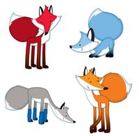 Playful Foxes Cut-Outs