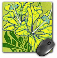 3dRose LLC 8 x 8 x 0.25 Inches Yellow and Green Mouse Pad (mp_11170_1)