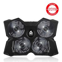 KLIM Wind Laptop Cooling Pad + Laptop Stand with 4 Fans at 1200 RPM + Rapid Action Cooling Fan + Laptop Cooler Compatible Between 10 and 19 inches + Laptop Cooling Fan + New 2020 Version - White