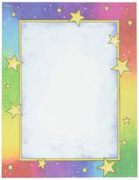 Geographics Rainbow Stars Letterhead, 100/Pack (81369)