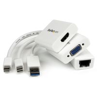 StarTech.com Macbook Air Accessories Kit - MDP to VGA / HDMI and USB 3.0 Gigabit Ethernet Adapter Bundle - Macbook Air Connectivity Kit (MACAMDPGBK)