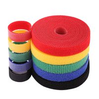 MoKo 5PCS x 2M Cable Management, Hook and Loop Reusable Fastening Wire Ties Cable Organizer, 30ft Self Gripping Cords Tape Strap for TV, Computer, Home Theater, Home Entertainment - Multi-Color