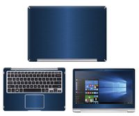 Decalrus - Protective Decal for Samsung Notebook 7 Spin-NP740U3M (13.3" Screen) Laptop Blue Texture Brushed Aluminum Skin Skins Decal wrap BAsamsungSpin7_13Blue