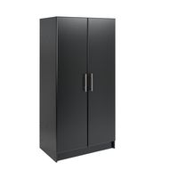 Prepac Elite Storage Cabinet, 32" Wardrobe, Black