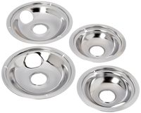 Stanco 5556 4 Pack Universal Electric Range Chrome Reflector Drip Bowl