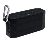 Monpos H2 Portable Wireless Outdoor Bluetooth Speaker IPX6 Waterproof with Enhanced Bass Built in Mic. Great for Beach, Shower & Home Use. (H2 Black)