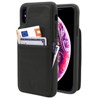 Vaultskin Eton Armour Bumper case for iPhone Xs Max with Leather Wallet (Black)