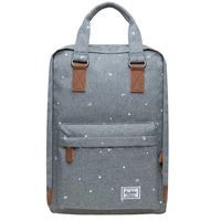 KAUKKO Stylish Oxford Fabric Backpack Travel Rucksack lightweight Hiking Bag Satchel (7-3-Grey)