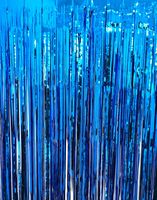 GOER 3.2 ft x 9.8 ft Metallic Tinsel Foil Fringe Curtains for Party Photo Backdrop Wedding Decor (Navy Blue,1 Pack)
