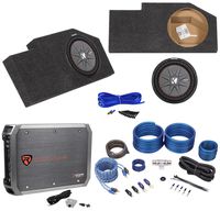 2002-Up Dodge Ram Quad Cab Sub Box+Kicker 12" Subwoofer+Mono Amplifier+Amp Kit