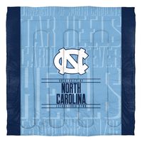 Officially Licensed NCAA North Carolina Tar Heels Modern Take Full/Queen Comforter and 2 Sham Set