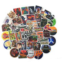 50pcs Back to The Future Fans Stickers for Laptop Water Bottle Luggage Snowboard Bicycle Skateboard Decal for Kids Teens Adult Waterproof Aesthetic Stickers