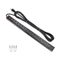 Surge Protector Power Strip 16-Outlet ETL Certified Heavy Duty Metal Power Socket with Circuit Breaker and 15 FT Long Cord for Commercial, Industrial, School and Home (Black)