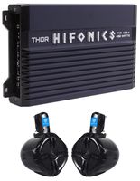 Hifonics TMA-400.4 400w 4-Ch Marine Boat ATV Amplifier Amp+(2) 6.5" Wakeboards
