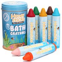 Honeysticks Beeswax Bath Tub Crayons for Toddlers & Kids, Non-Toxic, Washable & Easy Clean Up, Water Soluble Bath-Time Fun, Food Grade Pigments, Handmade in New Zealand (7 Pack)