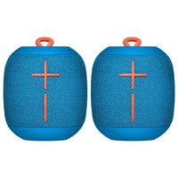 2 Pack Ultimate Ears WONDERBOOM Super Portable Waterproof Bluetooth Speaker - Deep Blue (Renewed)