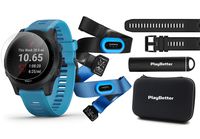 Garmin Forerunner 945 (Tri-Bundle) Power Bundle | Includes HRM-Tri & HRM-Swim Chest Straps, HD Screen Protectors (x4), Extra Watch Band (Black), PlayBetter Portable Charger & Protective Case