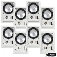 SPEAKERCRAFT MT6 Three - in-Wall or Ceiling Speaker Includes White Grill - (Multipack of 4 Pair, 8 Speakers Total)