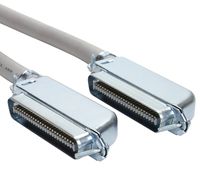 Amphenol MP-5T90MMUNNA-010 Cat3 25-Pair Telco Cable, 90 Degree, 50-Pin RJ21, Male, 10', Gray