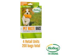 Bio Bag Premium Pet Waste Bags, Standard Size, 50 Count - Pack of 4 - PACKAGING OR COLOR MAY VARY