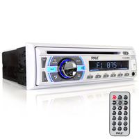 Boat Bluetooth Marine Stereo Receiver - Marine Head Unit Din Single Stereo Speaker Receiver - Wireless Music Streaming/Hands-Free Calling/CD Player/MP3/USB/AUX/ marine AM FM Radio - Pyle PLCD43MRB