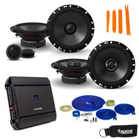 Alpine Type-S Speaker and Amp Bundle 6.5" S-S65C Component Set S-S65 Coaxials with S-A32F Amplifier