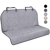 Vivaglory Dog Seat Cover for Back Seat, No-Skirt Design, Quilted & Durable 600 Denier Oxford Dog Car Seat Covers with Anti-Slip Backing for Most Cars, SUVs & MPVs, Heather Black, 46" (L) 52" (W)