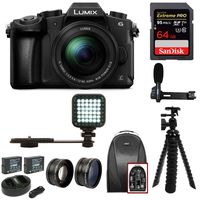 Panasonic LUMIX G85MK 4K Mirrorless Kit, 12-60mm Lens, Sandisk 64GB, 2 Spare Batteries, Charger, Bag, MIC