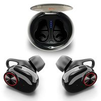 True Wireless Earbuds Bluetooth 5.0 by YOZZ Play | Cordless Headphones with Build-in Microphone | 3D Stereo Bass Sound & Noise Cancelling Headset with Charging Box | 5 Hours Music Play Earphones
