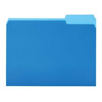 AmazonBasics File Folders, Letter Size, 1/3 Cut Tab, Blue, 36-Pack